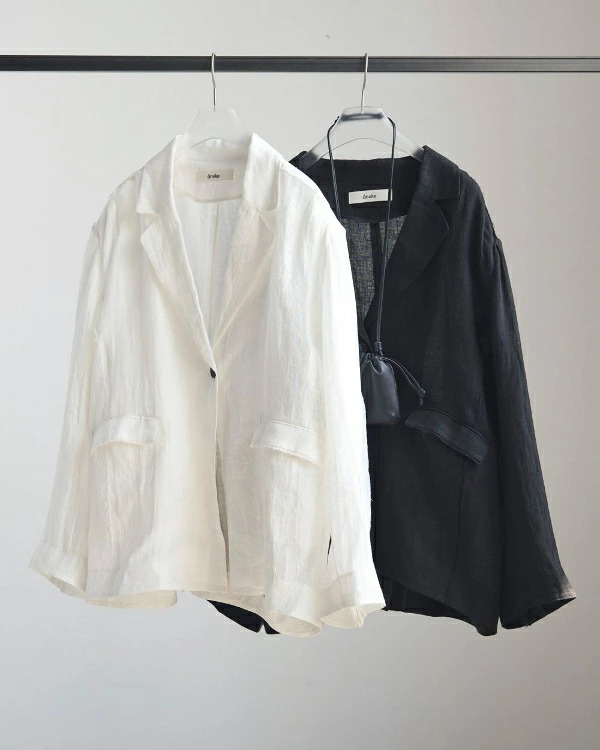 ànuke アンヌーク anuke 秋冬 Linen Sheer Jacket リネンシアージ