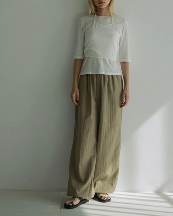 ànuke アンヌーク anuke Nylon Volume Pants ナイロンボリュームパ