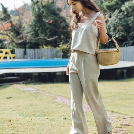 GLASSY SEA グラッシーシー / WASHABLE LINEN BLEND PANTS ウォッシャブルリネンブレンドパンツ / GS23S-013