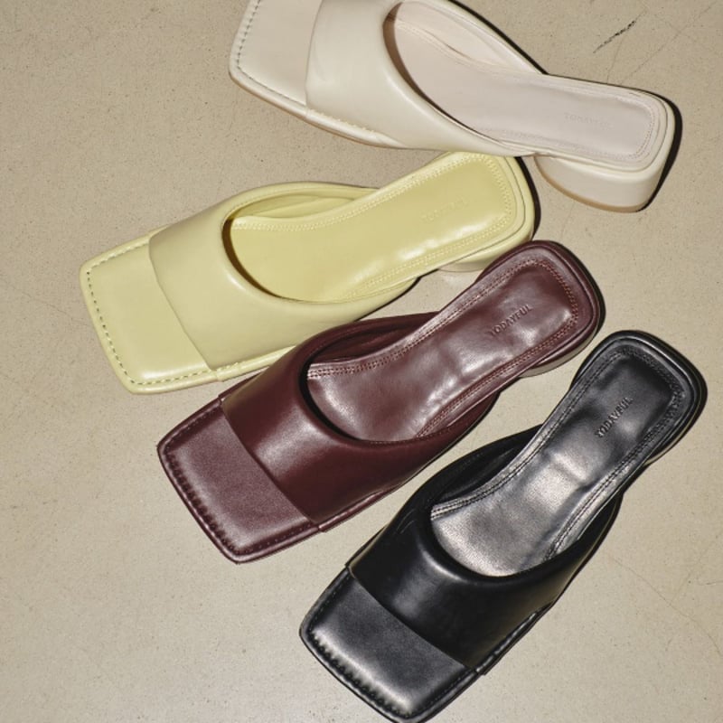 TODAYFUL トゥデイフル / Square Padded Sandals スクエアパッド...