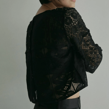ànuke アンヌーク anuke Patchwork Lace Cardigan パッチワークレースカーディガン 62510403 船曳ひろみ