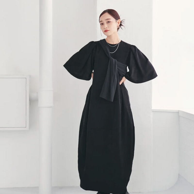 Hella ヘラ / VINTAGE SATIN COCOON DRESS ヴィンテージサテン 