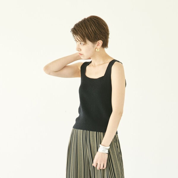 トップス TODAYFUL TODAYFUL トゥデイフル / LIFE's ライフズ / Square Knit Tan