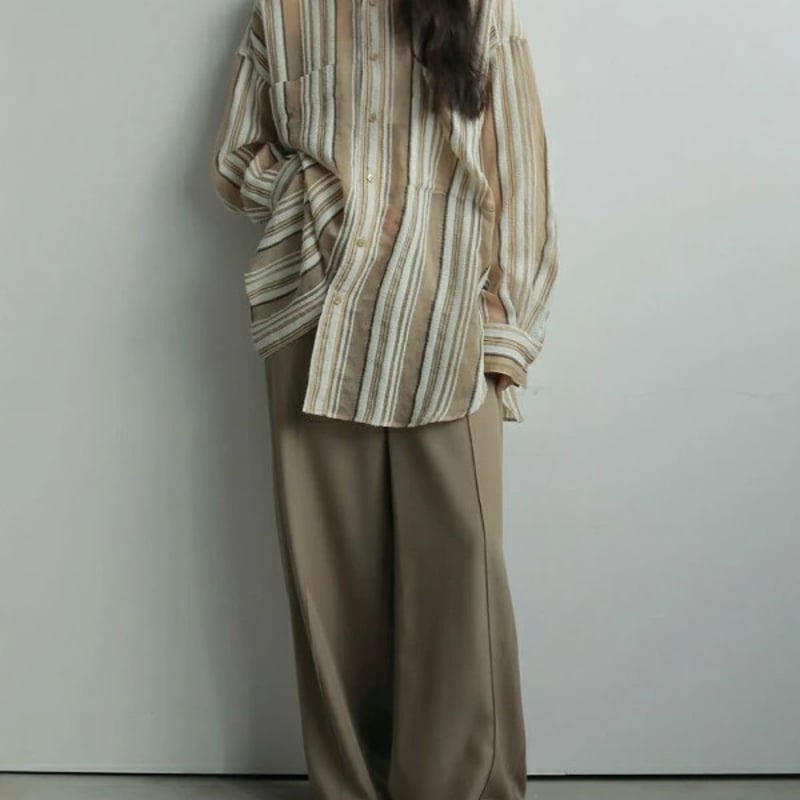 ànuke アンヌーク anuke 秋冬 Sheer Stripe Shirts シアーストラ