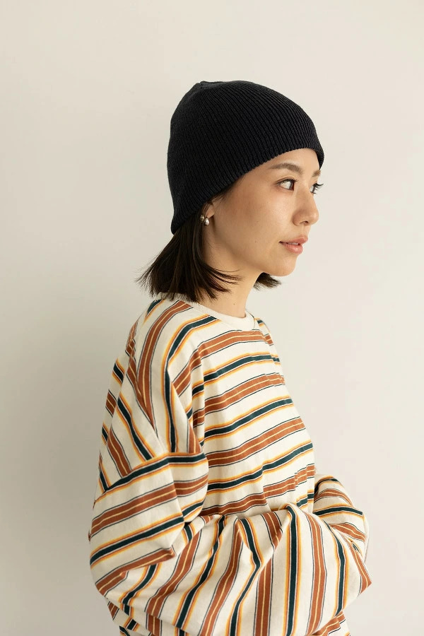 CAVEZA ROSSO カベサロッソ リブニットビーニー A353733 | BLUE LOTUS