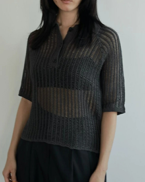 ànuke アンヌーク anuke Mesh Polo Knit メッシュポロニット 6251