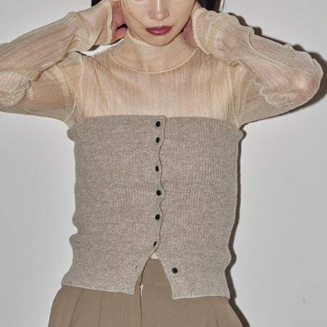 TODAYFUL トゥデイフル / Sheer Randomrib Knit シアーランダムリブニット トップス / 12420513 吉田怜香