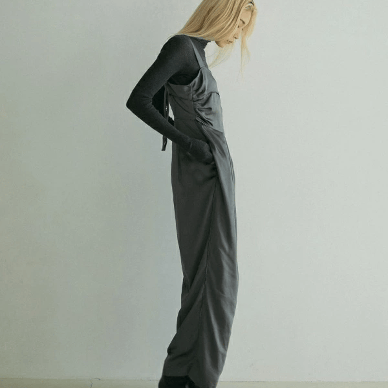 ànuke アンヌーク anuke Satin Tuck Combinaison サテンタック