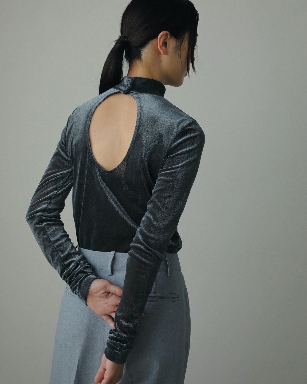 ànuke アンヌーク anuke Velour Mesh Tops ベロアメッシュトップス