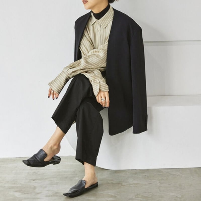 TODAYFUL トゥデイフル / Collarless Twill JK Collarles