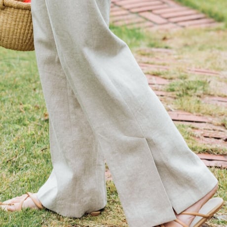 GLASSY SEA グラッシーシー / WASHABLE LINEN BLEND PANTS ウォッシャブルリネンブレンドパンツ / GS23S-013