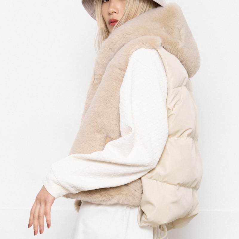 Muel Chic ミュエルシック モントフェイクムートンベスト Muel Chic ミュエルシック / Mont Fake mouton Vest モントフェ