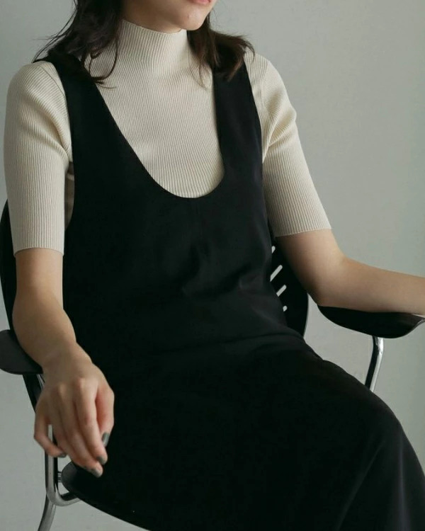 ànuke アンヌーク anuke Twill Uneck Onepiece ツイルユーネック