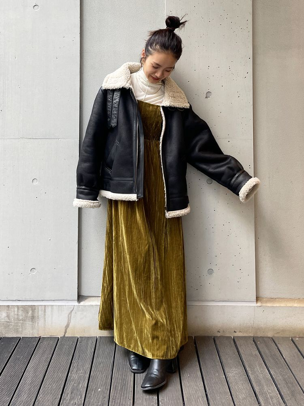 Ungrid 言うまでもなし フェイクムートンコート 