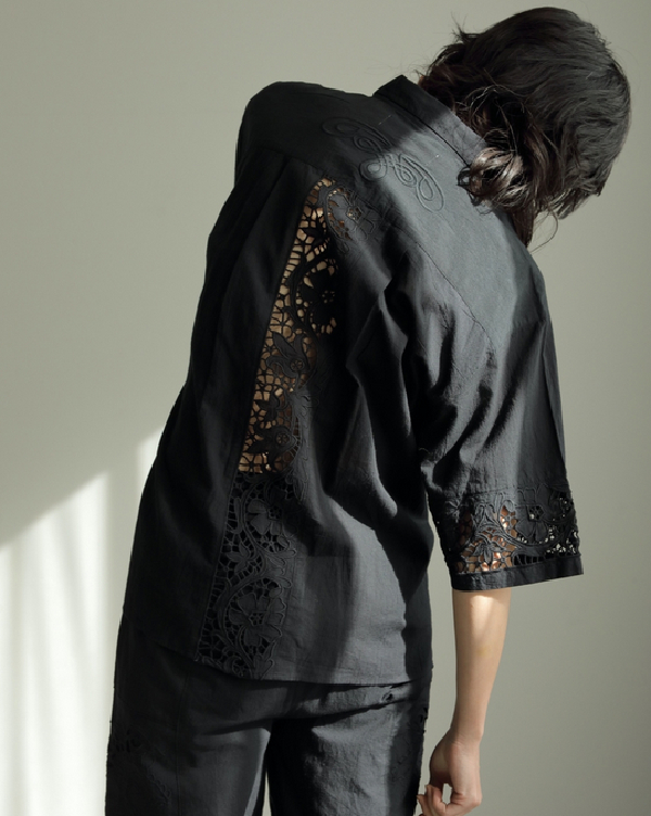 anuke Cutwork Lace Shirts 刺繍 シャツ ホワイト Cutwork Lace