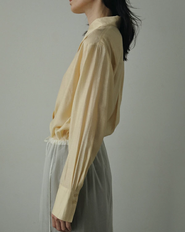 ànuke アンヌーク anuke Sheer Satin Shirts シアーサテンシャツ