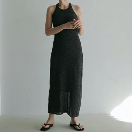 ànuke アンヌーク anuke Strawyarn Knit Onepiece ストローヤーンニットワンピース 62510321 船曳ひろみ