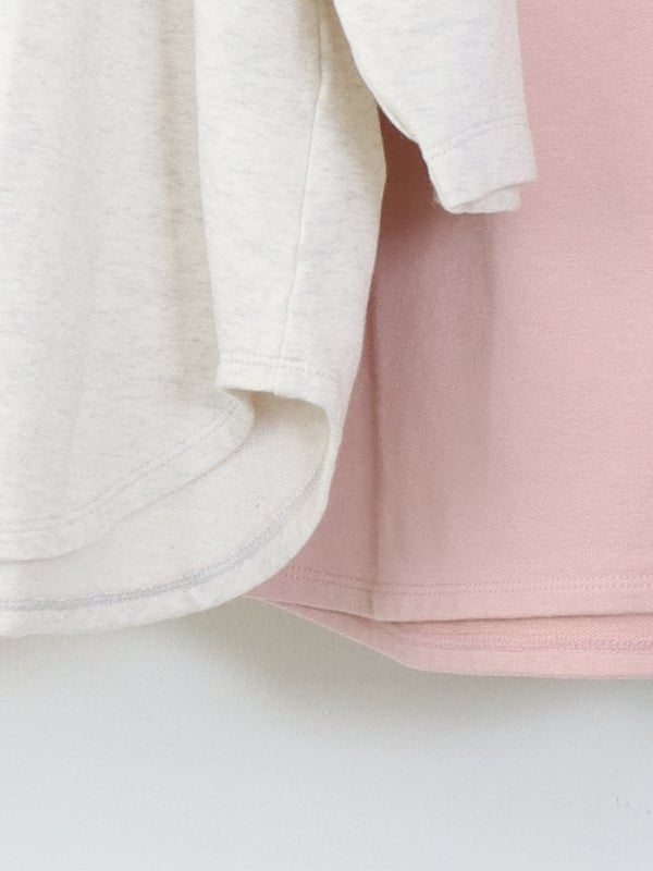 LE MELANGE ル メランジュ ルメランジェ / 8分袖ミニ裏毛プルオーバー