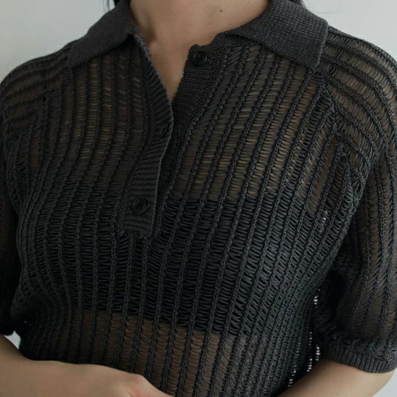 アンヌーク　ショートポロニット anuke（アンヌーク） ニット セーター Short Polo Knit レディース
