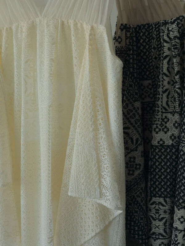 Hella ヘラ / PATCHWORK RACE DRESS パッチワークレースドレス / 