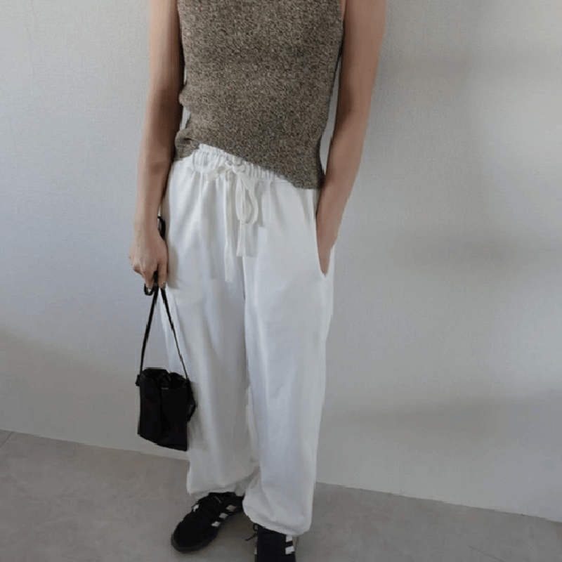 【新品未使用】anuke Nylon Volume Pants ホワイト 36 anuke（アンヌーク）の「Nylon Volume Pants（その他パンツ