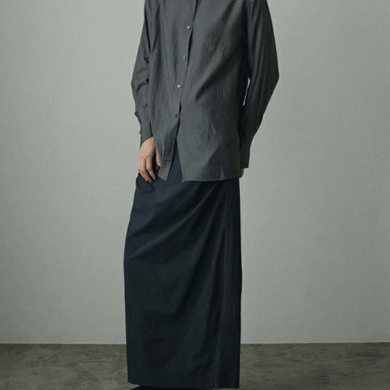 ànuke アンヌーク anuke Sheer Satin Shirts シアーサテンシャツ