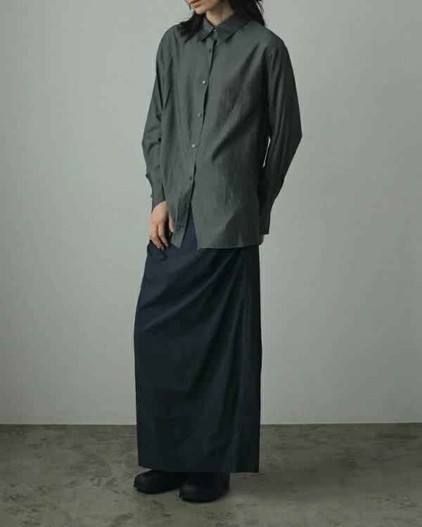 ànuke アンヌーク anuke Sheer Satin Shirts シアーサテンシャツ