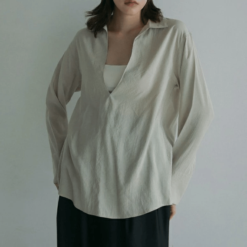 ànuke アンヌーク anuke Skipper Sheer Shirts スキッパーシアー