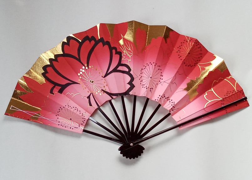 木製 扇子 花柄 花柄木製扇子 - メルカリ