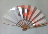 尺１１　尺扇子　銀流水