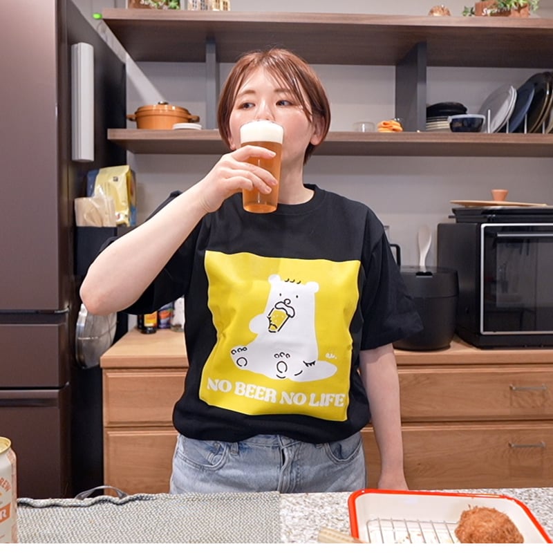 あい。オリジナルTシャツ】CHICHIMARU BEER《black》 | Alcohol