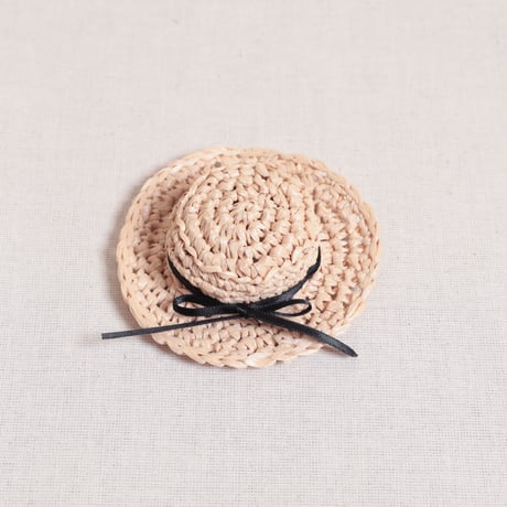 ［tsumugi knits］ミニチュアの麦わら帽子