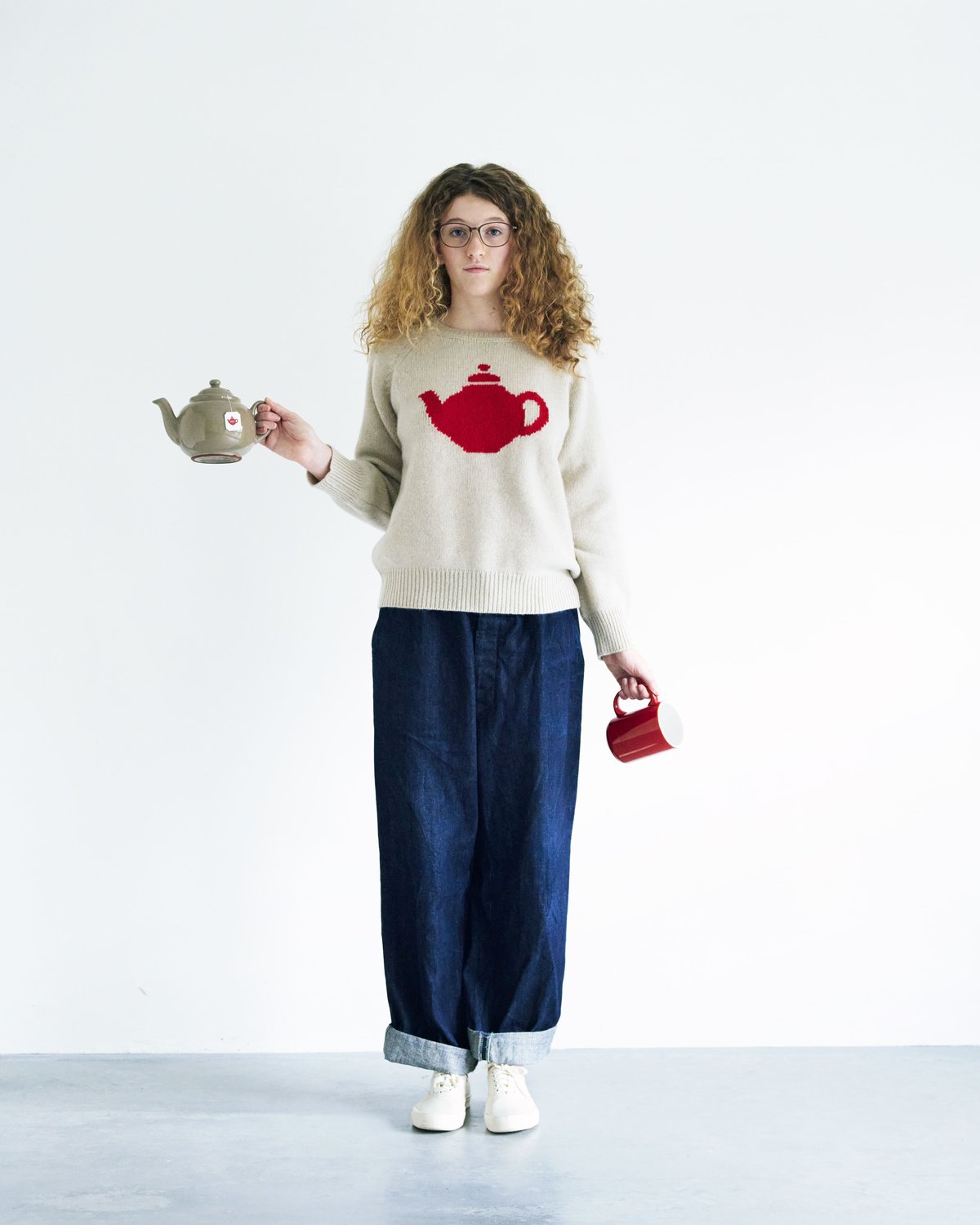 mandtea.product×R&D.M.Co-・ティーポットセーター 新品 mandtea.product×R&D.M.Co-・ティーポットセーター 新品