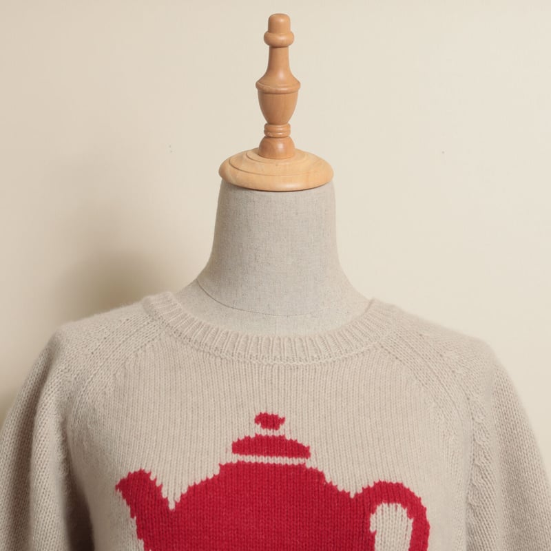 mandtea.product×R&D.M.Co-・ティーポットセーター 新品 original］Tea Pot セーター / ライトベージュ | M AND T PRODUCT