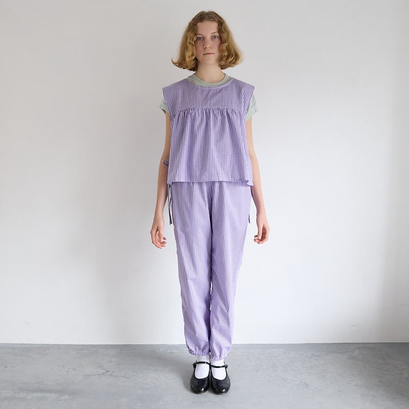 Yarmo］クロップドタバード(サイドリボンブラウス) / パープル | M AND