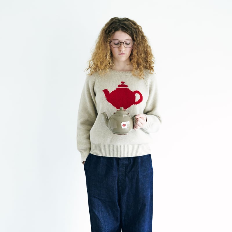 original］Tea Pot セーター / ライトベージュ | M AND T PRODUCT