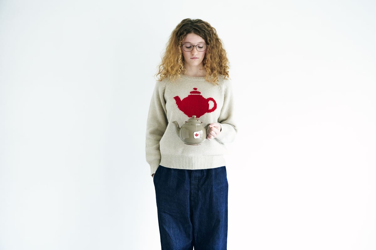 mandtea.product×R&D.M.Co-・ティーポットセーター 新品 mandtea.product×R&D.M.Co-・ティーポットセーター 新品