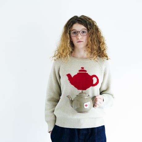 ［original］Tea Pot セーター / ライトベージュ