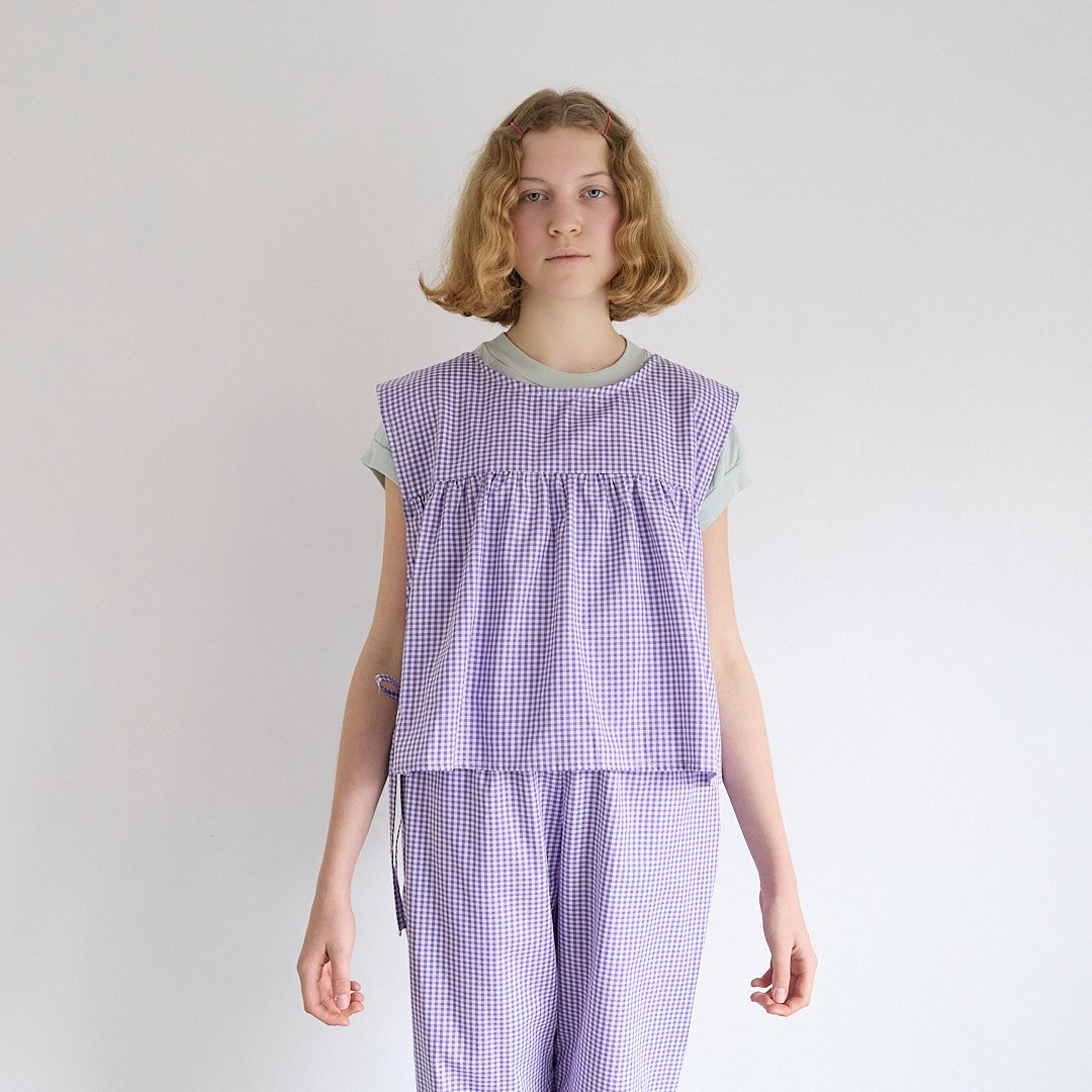 Yarmo クロップド タバード Yarmo クロップド タバード , Gold – Navyblue