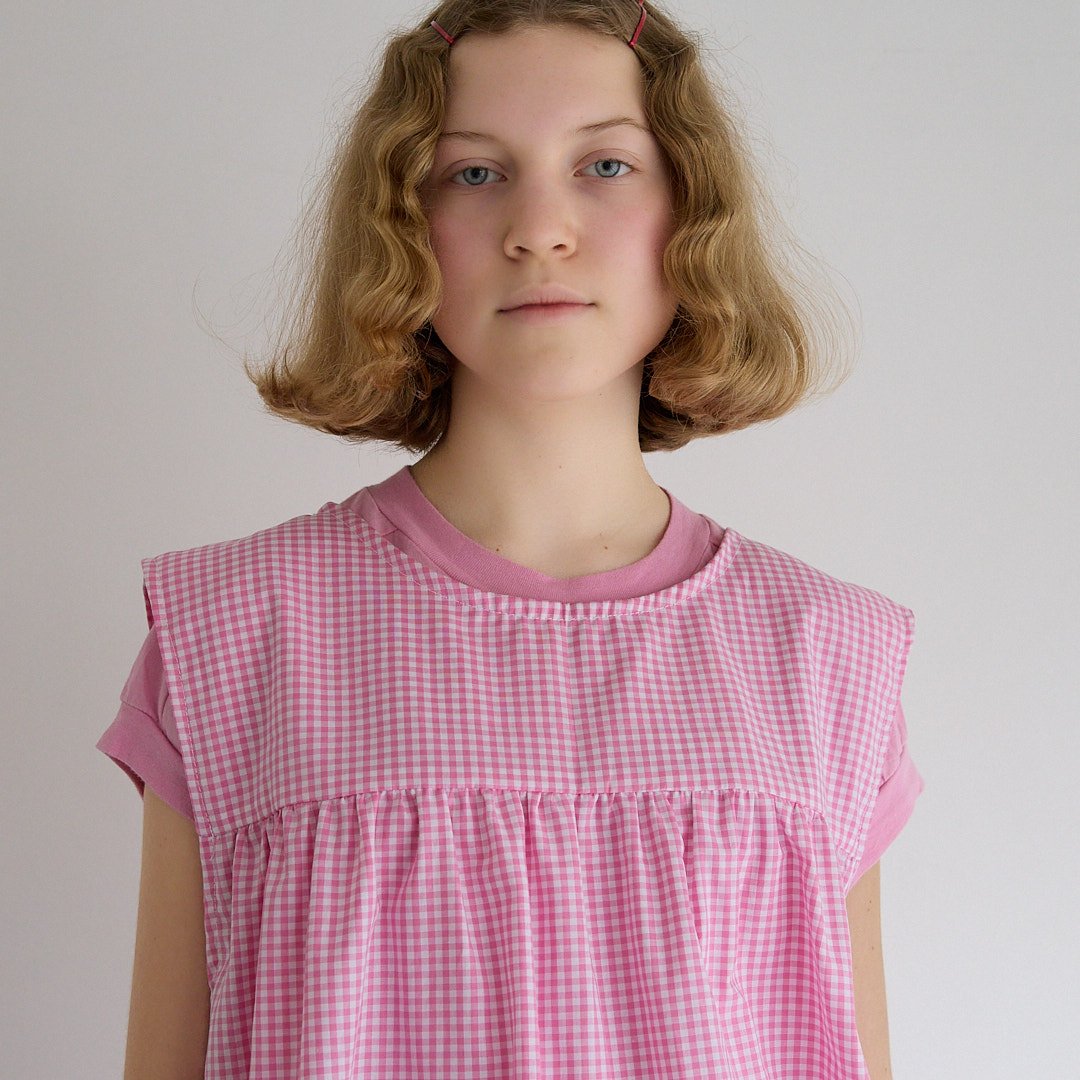 た*ろ様 アラカルトリボンブラウス シロ×ピンク 商品詳細ページ