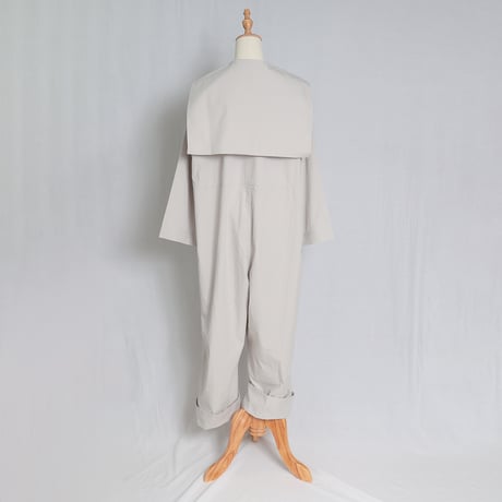 ［Special Order］セーラーカラーオーバーオール / アイスグレー