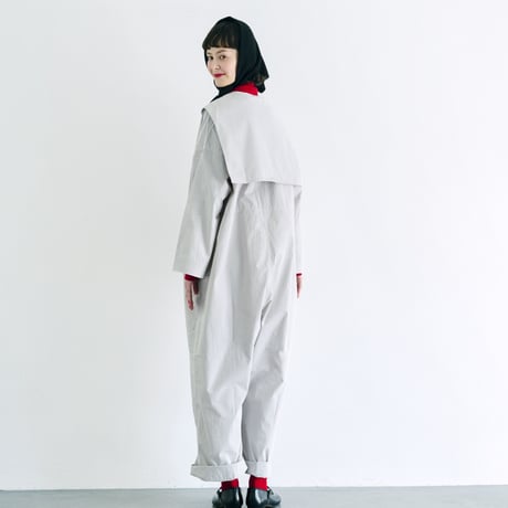 ［Special Order］セーラーカラーオーバーオール / アイスグレー