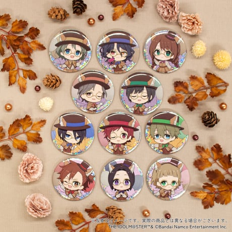アイドルマスター SideM Autumn Foxes トレーディングホログラムデフォルメ缶バッジA（ホログラム仕様・全11種・ランダム）