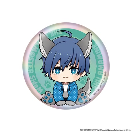 アイドルマスター SideM Spring Wolves トレーディングホログラムミニキャラ缶バッジB（ホログラム仕様・全11種・ランダム）