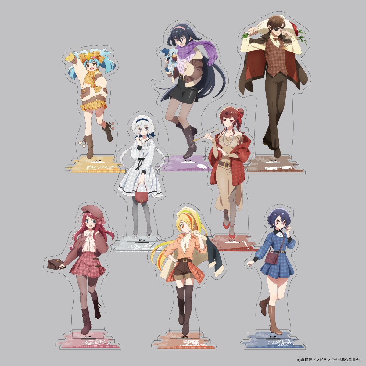 8点　劇場版　ゾンビランドサガ　ドッキドキおでかけパラダイス!　アクリルスタンド fit=scale-down,w=1200