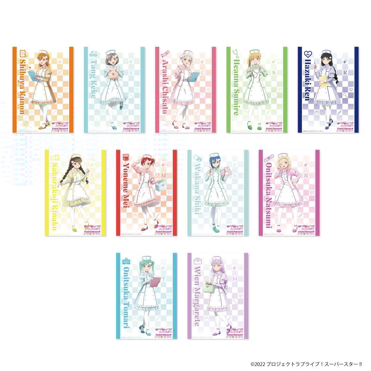 ラブライブ！スーパースター!! Pastel Nurses A3クリアポスター（全11