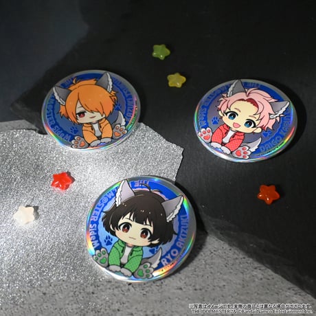 アイドルマスター SideM Spring Wolves トレーディングホログラムミニキャラ缶バッジB（ホログラム仕様・全11種・ランダム）
