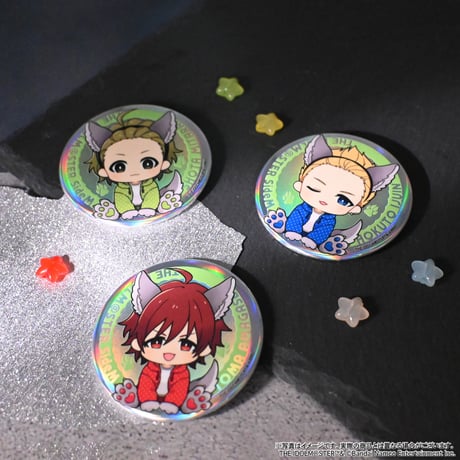アイドルマスター SideM Spring Wolves トレーディングホログラムミニキャラ缶バッジB（ホログラム仕様・全11種・ランダム）