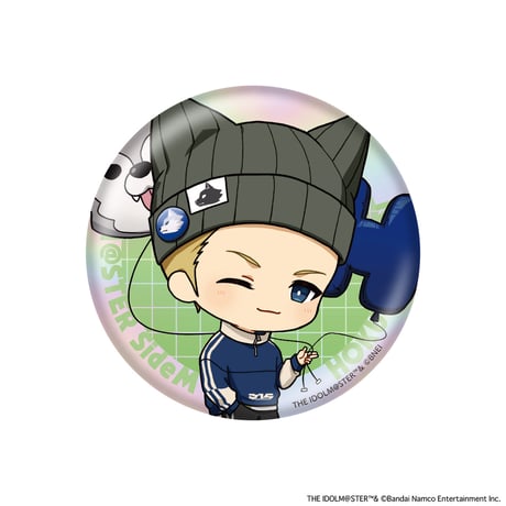 アイドルマスター SideM Spring Wolves トレーディングホログラムミニキャラ缶バッジA（ホログラム仕様・全11種・ランダム）
