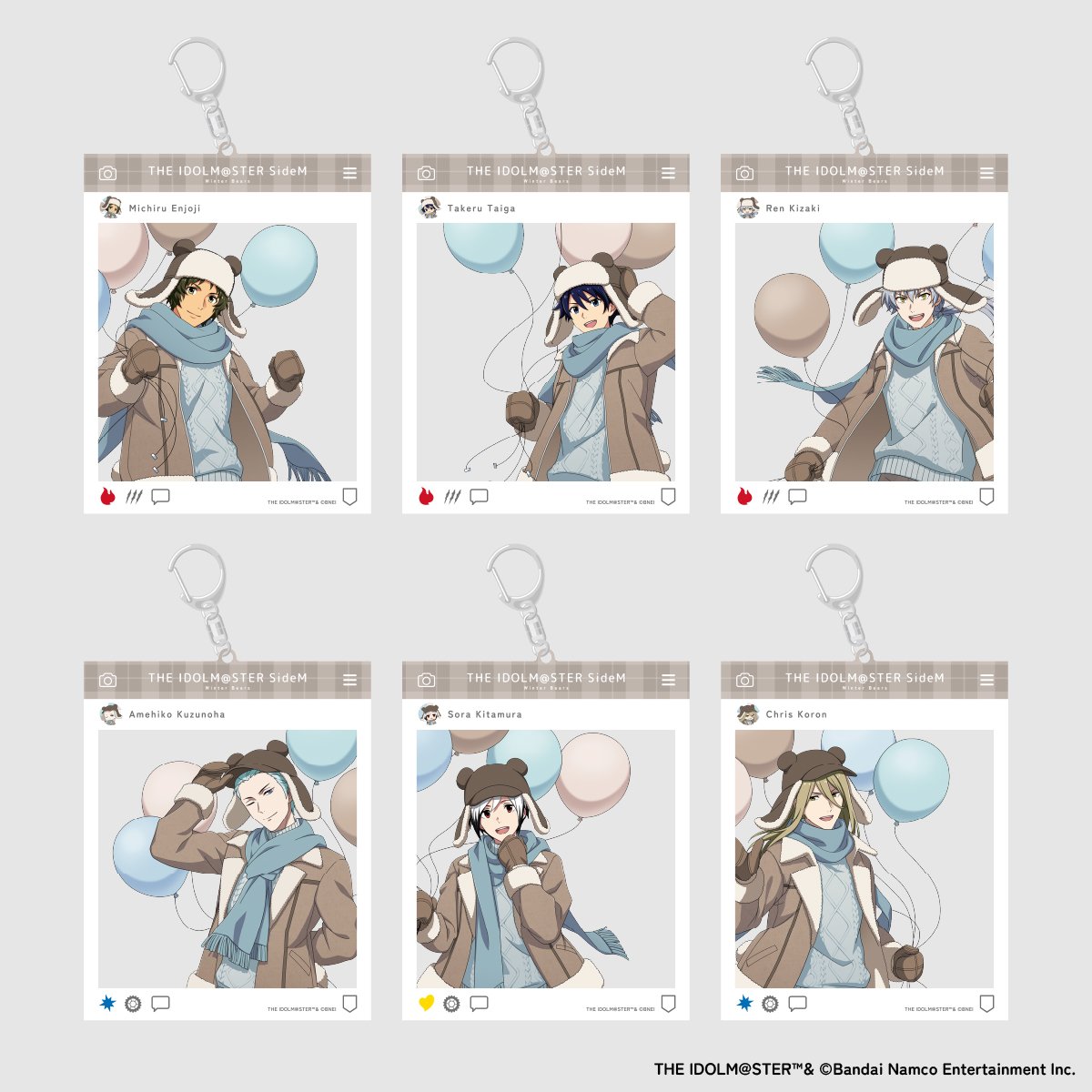 アイドルマスター SideM Winter Bears トレーディングSNS風アクリル